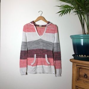 Roxy Striped Sweater Hoodie, S
